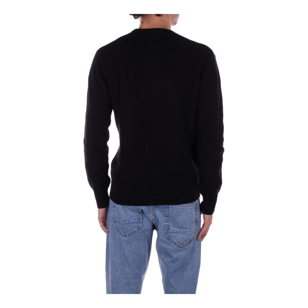Guess Zwart Logo Front Sweater Black Heren