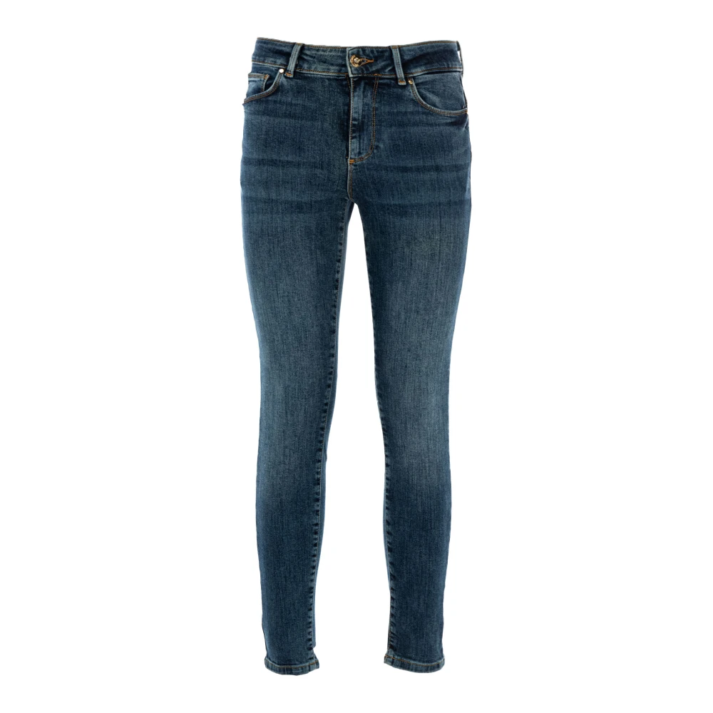 Fracomina Hoge taille denim jeans voor vrouwen Blue Dames
