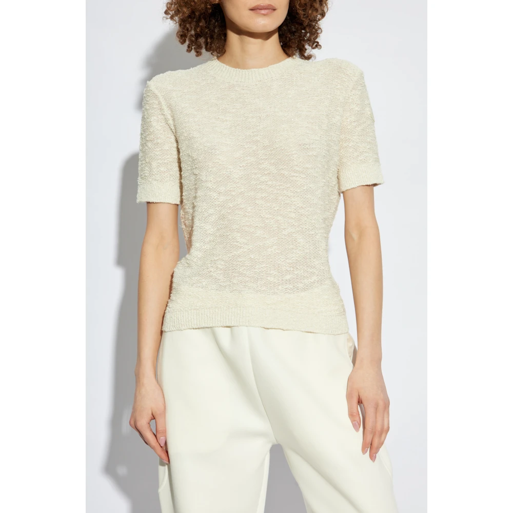 Moncler Trui met glinsterend garen Beige Dames