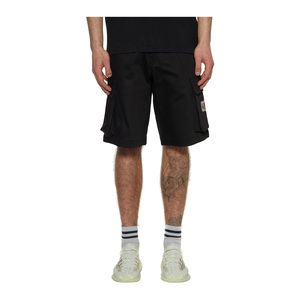 Gcds Katoenen Cargo Bermuda Shorts Black Heren
