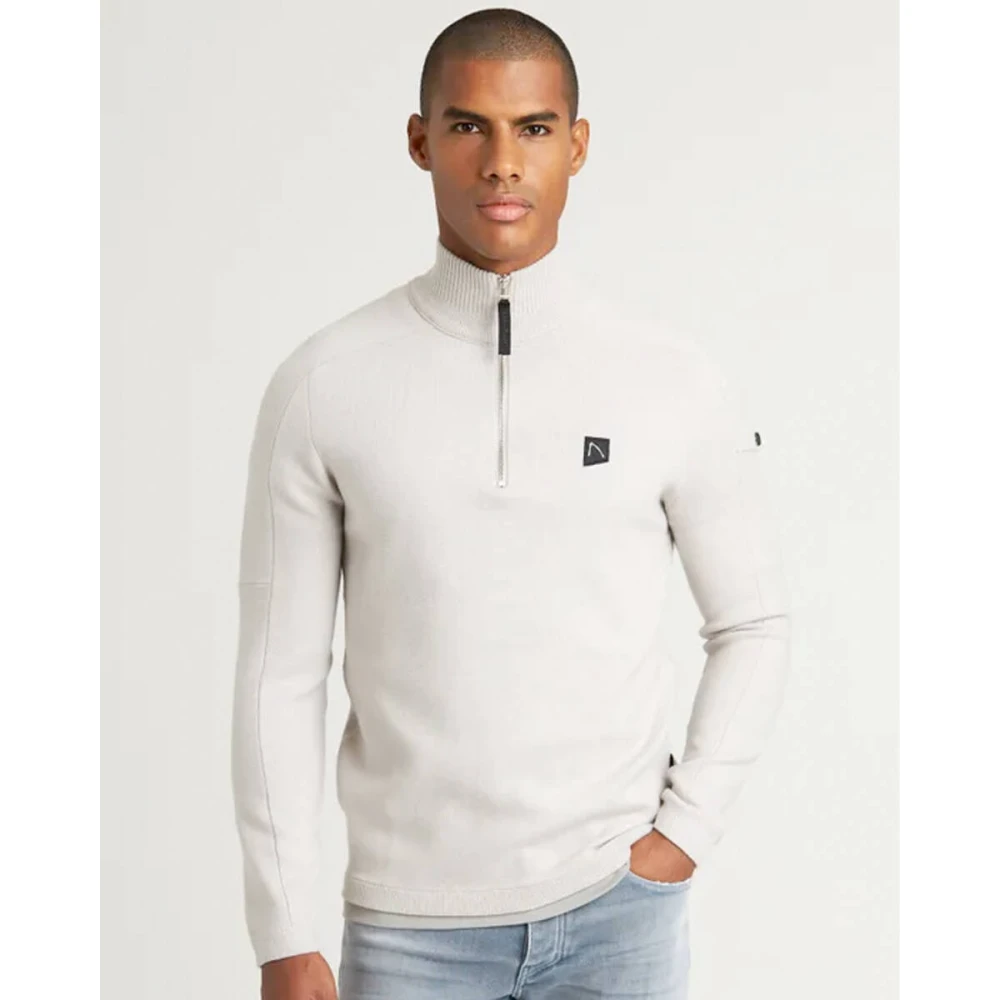 Chasin Stijlvolle Oscar Half Zip Vest White Heren