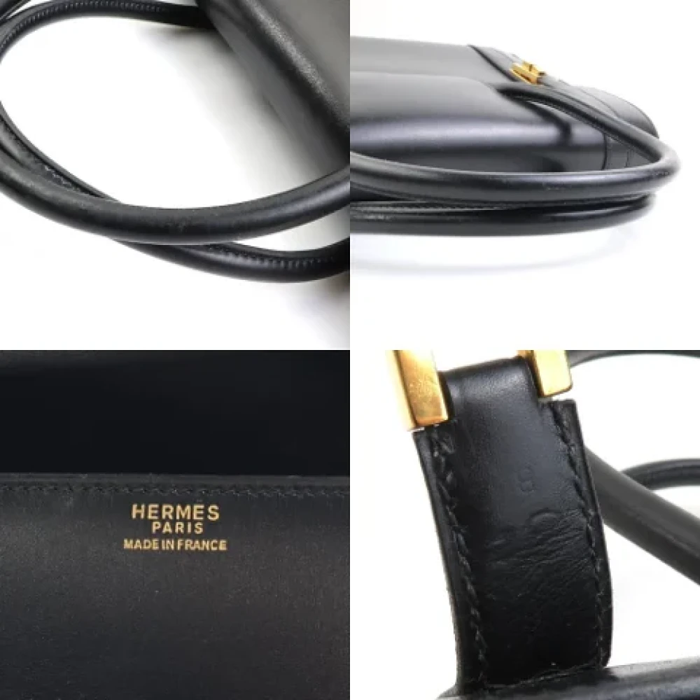 Hermès Vintage Pre-owned Leather handbags Black Dames