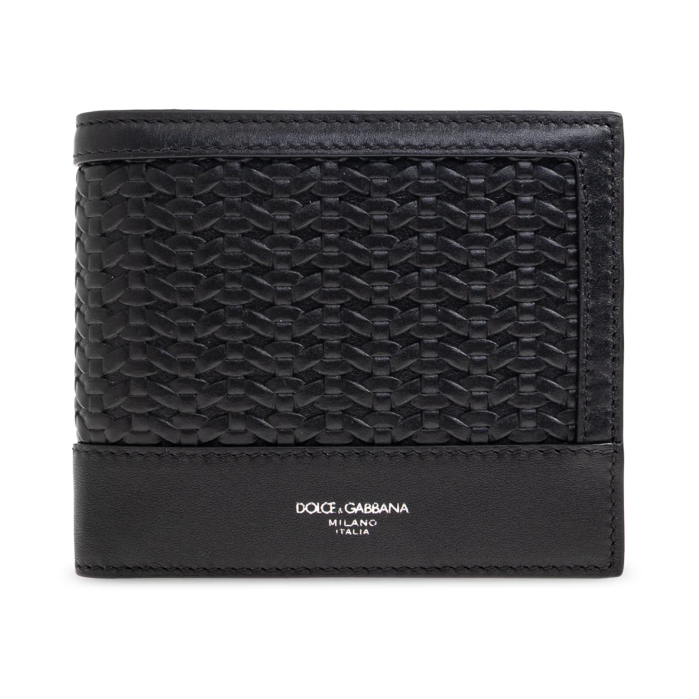 Dolce & Gabbana Men's Black Wallets & Cardholders, One Size, Calfskin Bifold Wallet