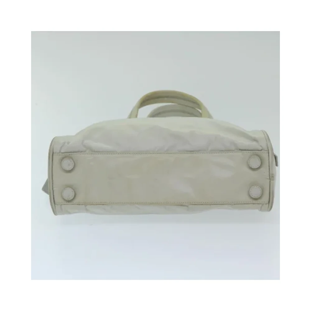 Prada Vintage Pre-owned Nylon handbags Gray Dames