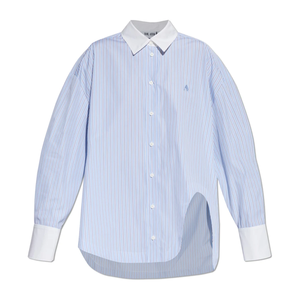 The Attico Women's Blue Logo Shirt - Shirts - S - Blouses & Shirts