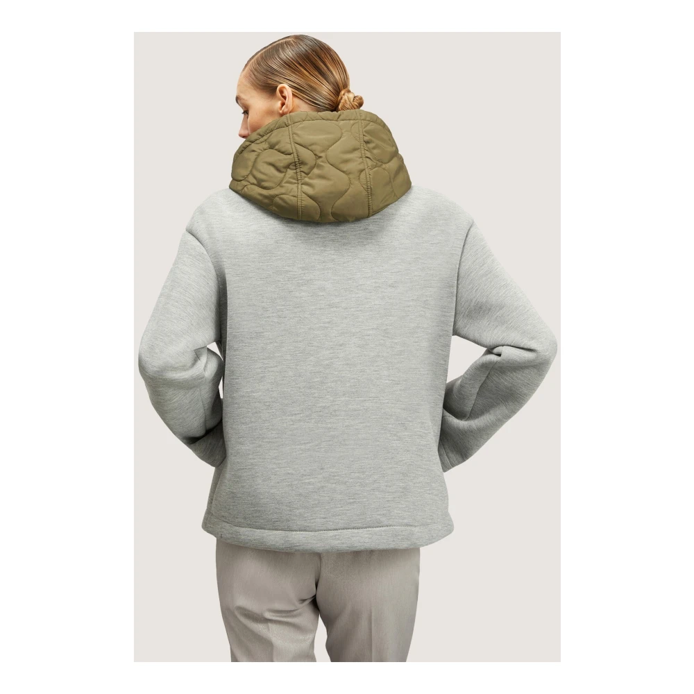 Motivi Scuba-jas met afneembare capuchon Gray Dames