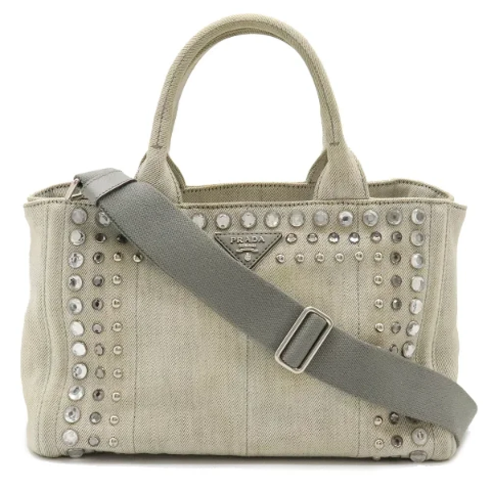 Prada Vintage Pre-owned Denim prada-bags Gray Dames