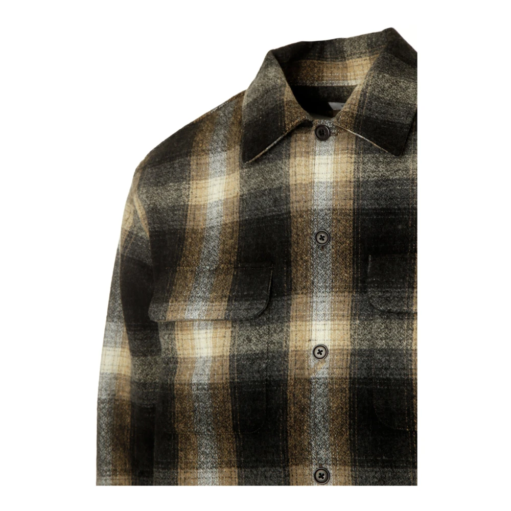 Samsøe Geruit Overshirt met Kent Kraag Multicolor Heren
