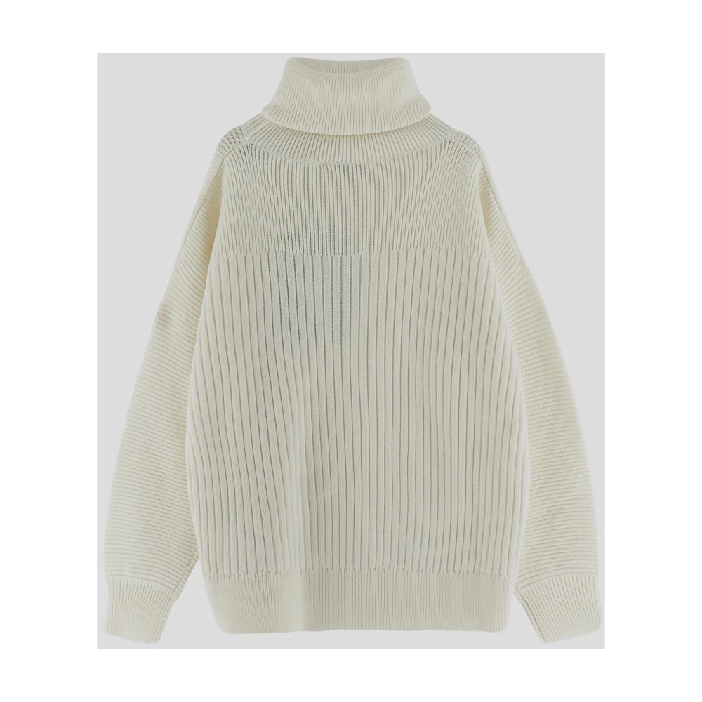 Moncler Wollen Coltrui Gebreid Beige Dames