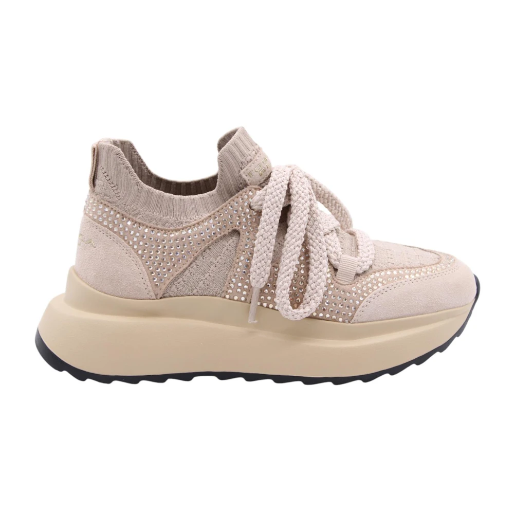 Tosca Blu Kattenstaart Sneaker Dames Schoenen Beige