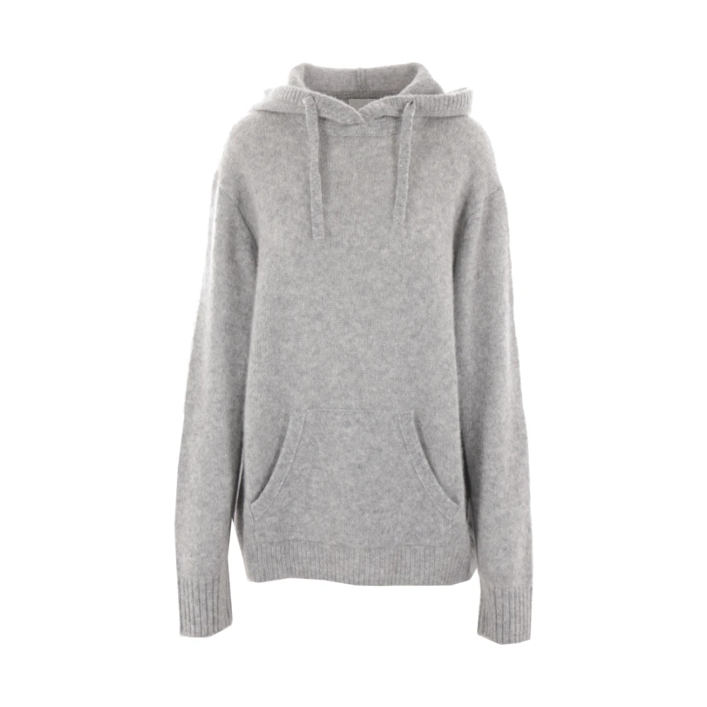 Allude Lichtgrijze Kasjmier Zijde Hoodie Gray Dames