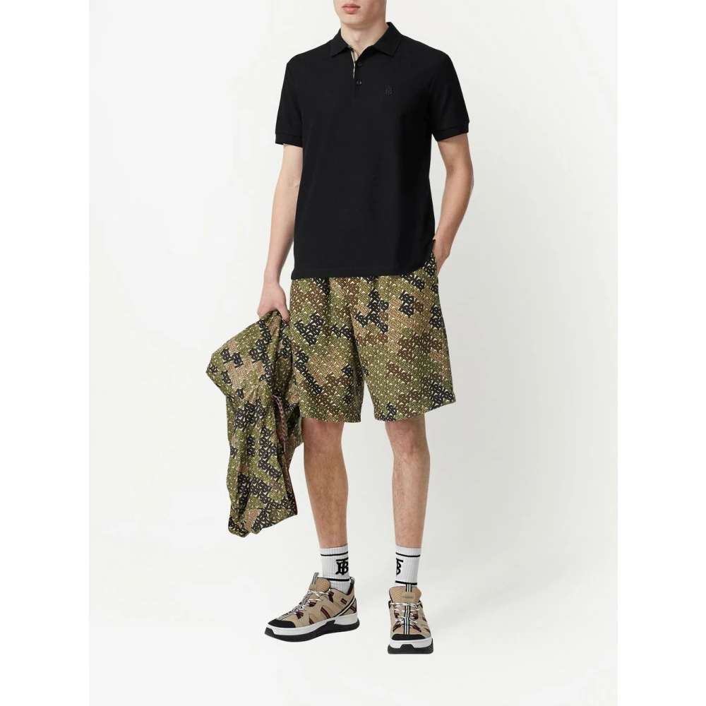 Burberry Katoenen Poloshirt Black Heren