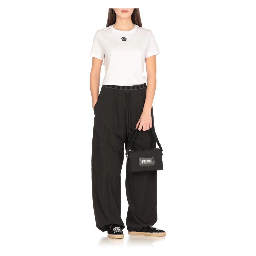 Kenzo Wit T-shirt met Boke Flower-patch White Dames