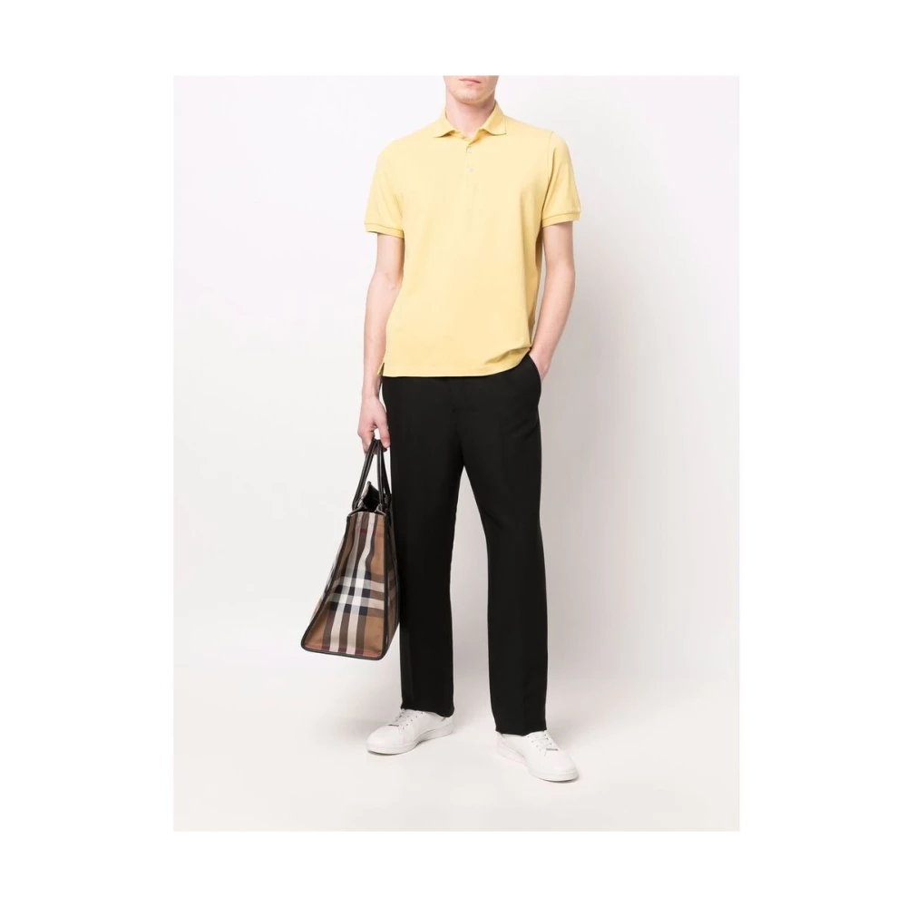 Mauro Ottaviani Pastelgele Polo Shirt Yellow Heren