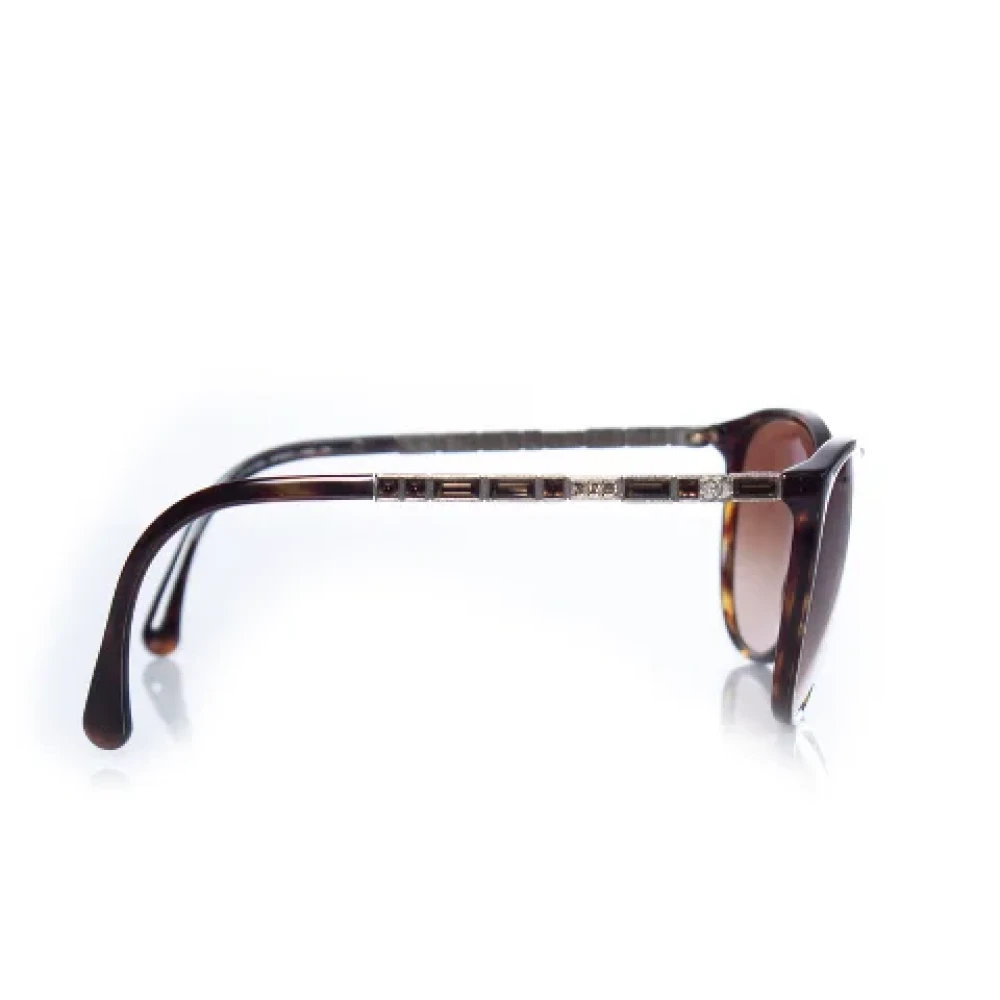 Chanel Vintage Pre-owned Plastic sunglasses Brown Dames