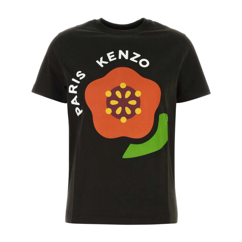 Kenzo Klassiek Zwart Katoenen T-Shirt Black Dames