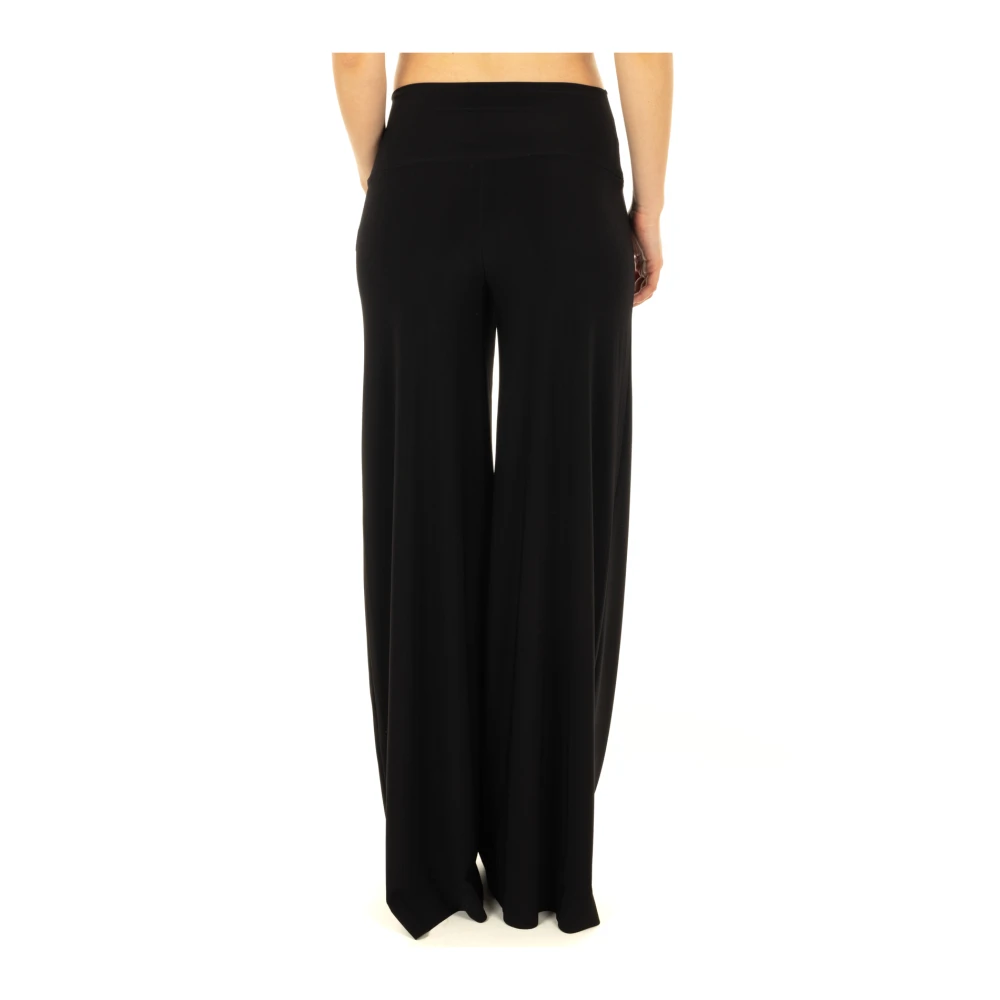 Norma Kamali Zwarte Flared Broek Black Dames