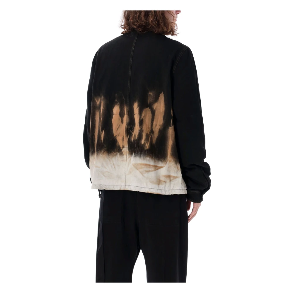 Rick Owens Black Flames Zipfront Jas Black Heren