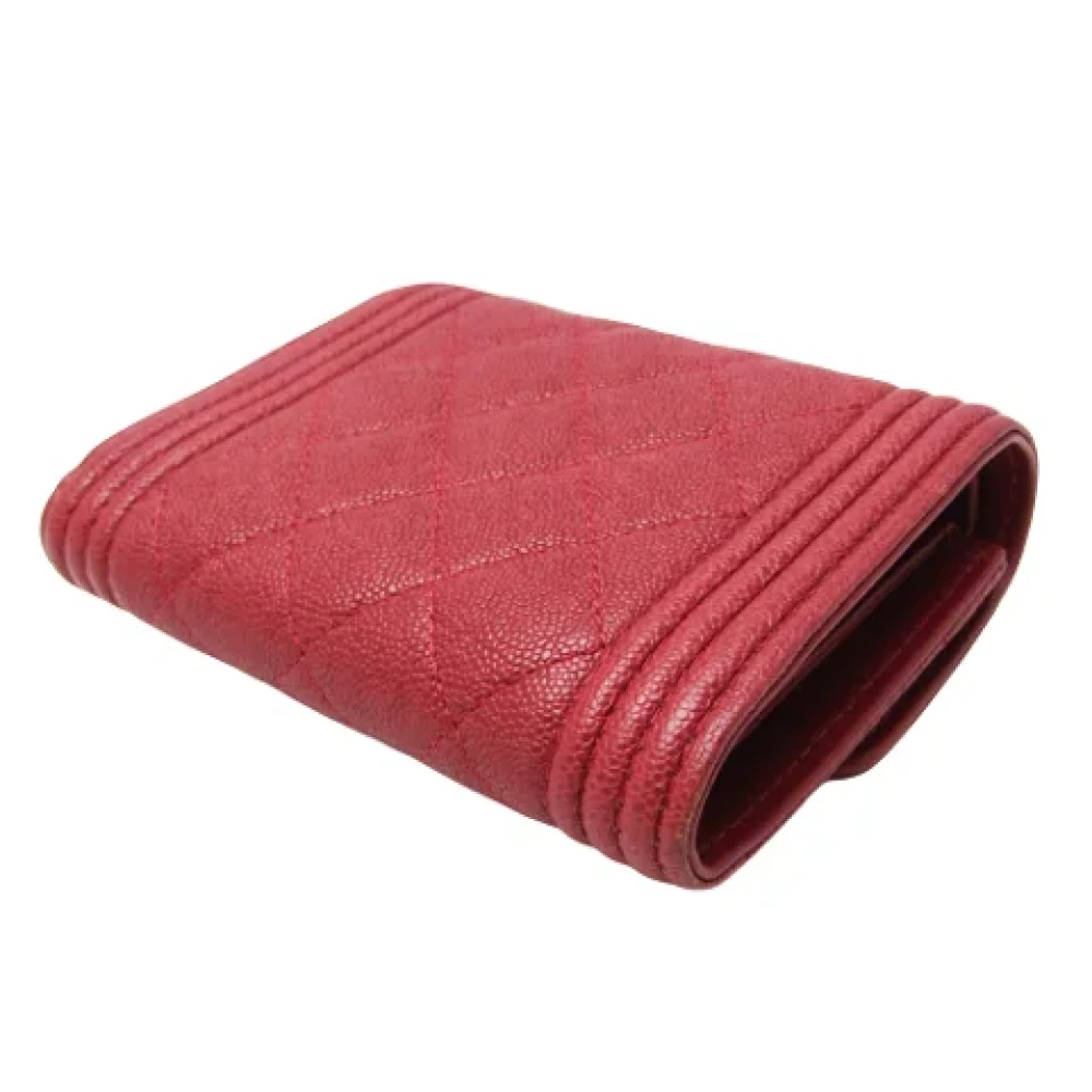Chanel Vintage Pre-owned Leather wallets Red Dames