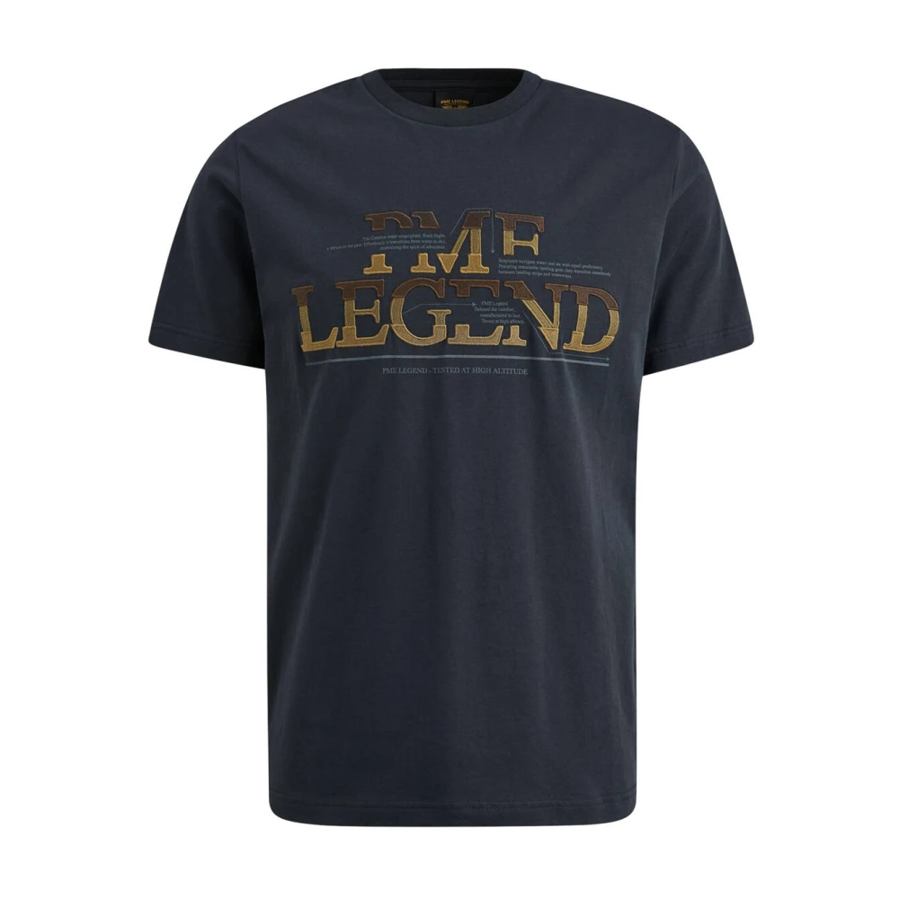 PME Legend Korte Mouw R-Neck Jersey T-shirt Blue Heren