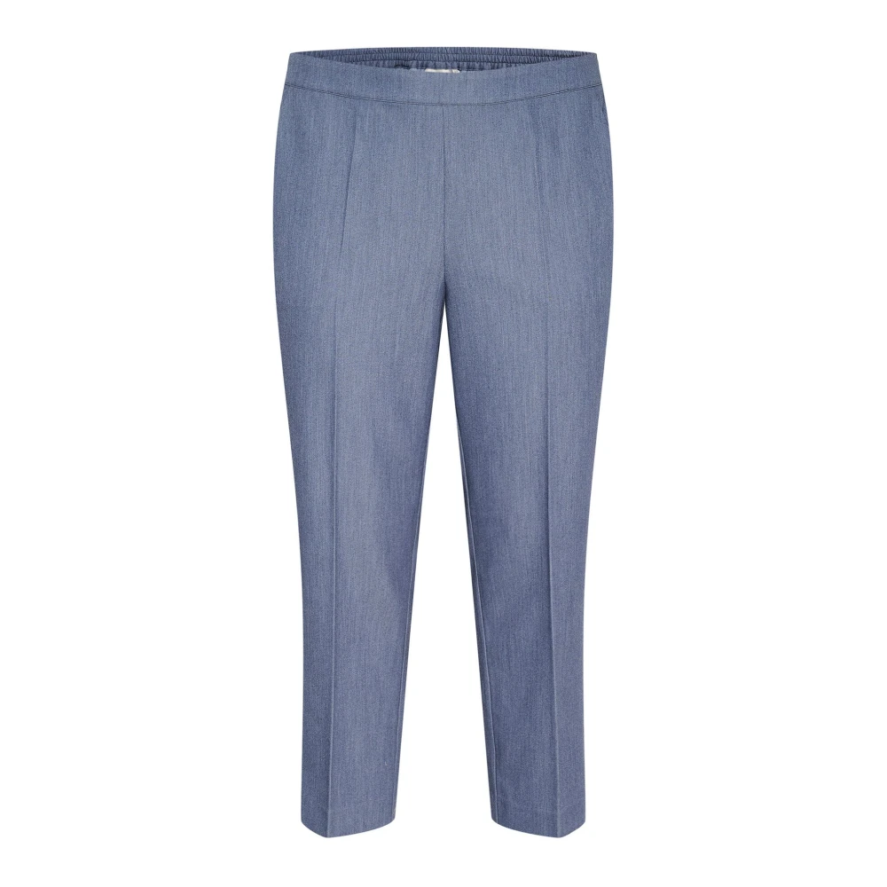 Kaffe Curve Women's Blue Vintage Indigo Cropped Trousers - Cropped Trousers - 7XL - Trousers