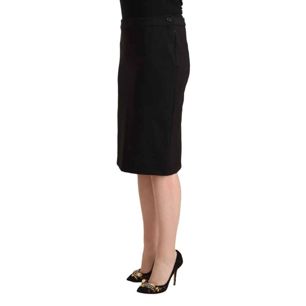 Gianfranco Ferré Chique Zwarte Pencilrok Black Dames