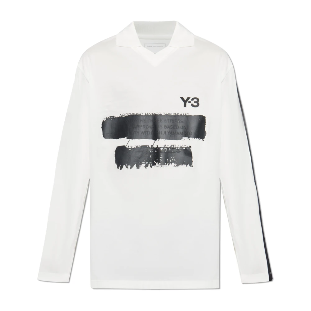 Y-3 Lange mouw T-shirt White Heren