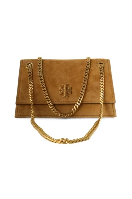 Mini Kira Turnlock Suede Shoulder Bag