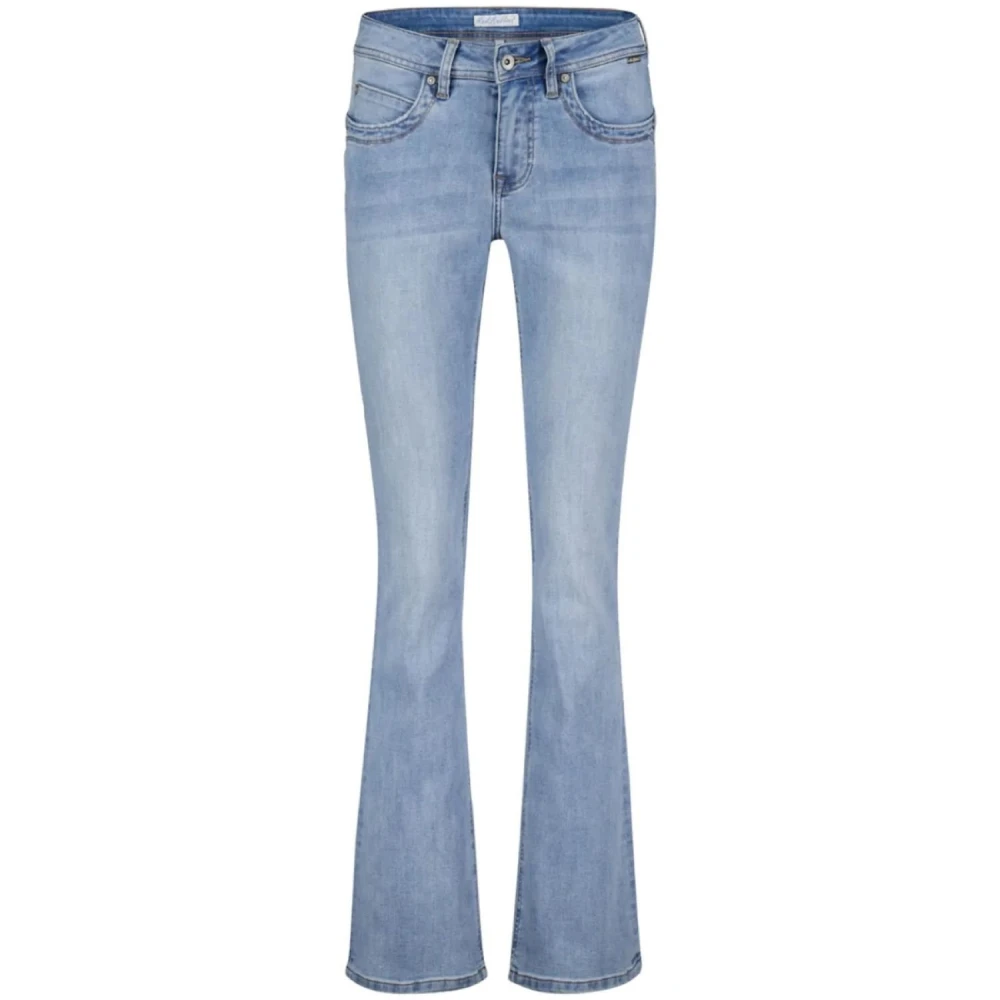 Red Button Babette Flared Bleach Jeans Blue Dames