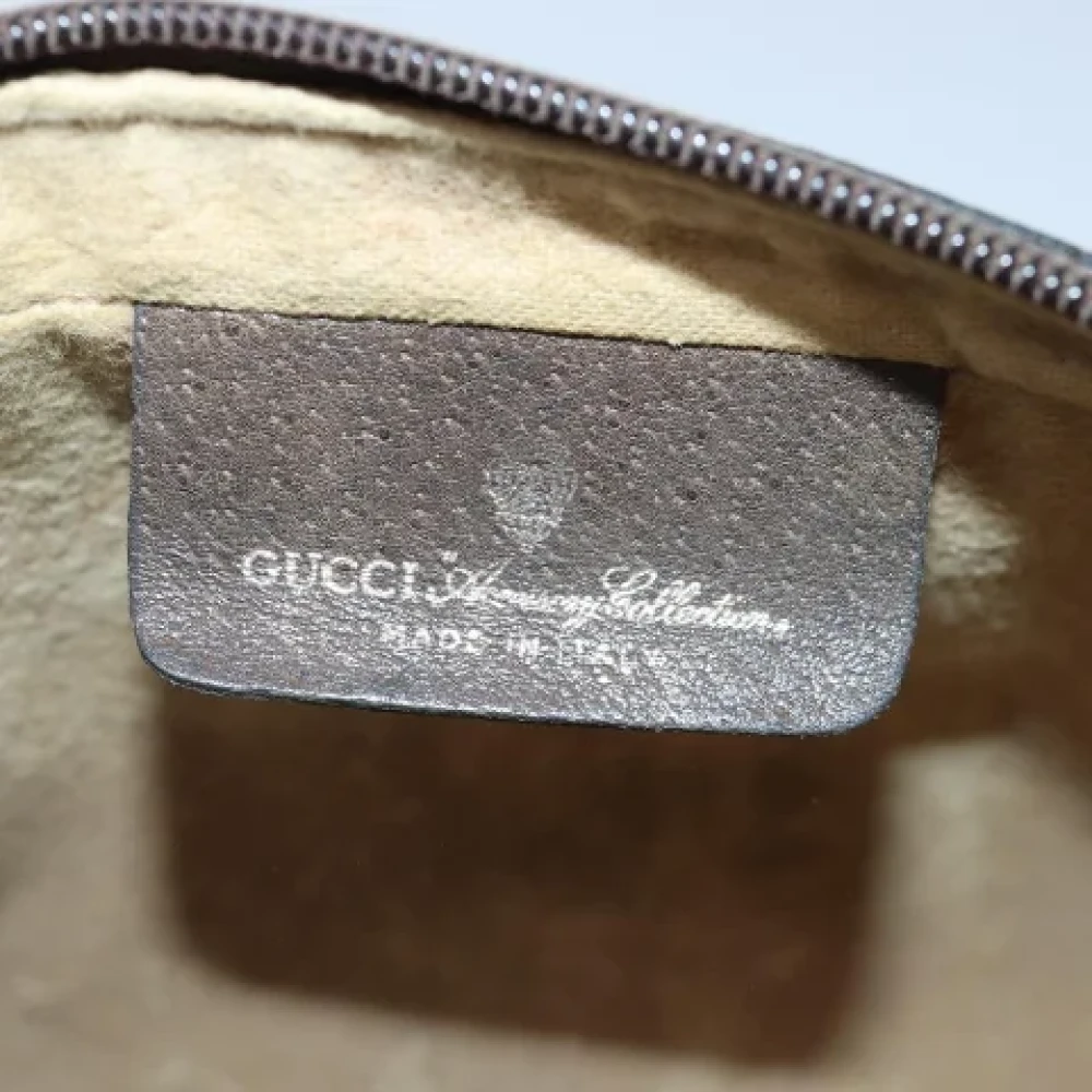 Gucci Vintage Pre-owned Leather clutches Beige Dames