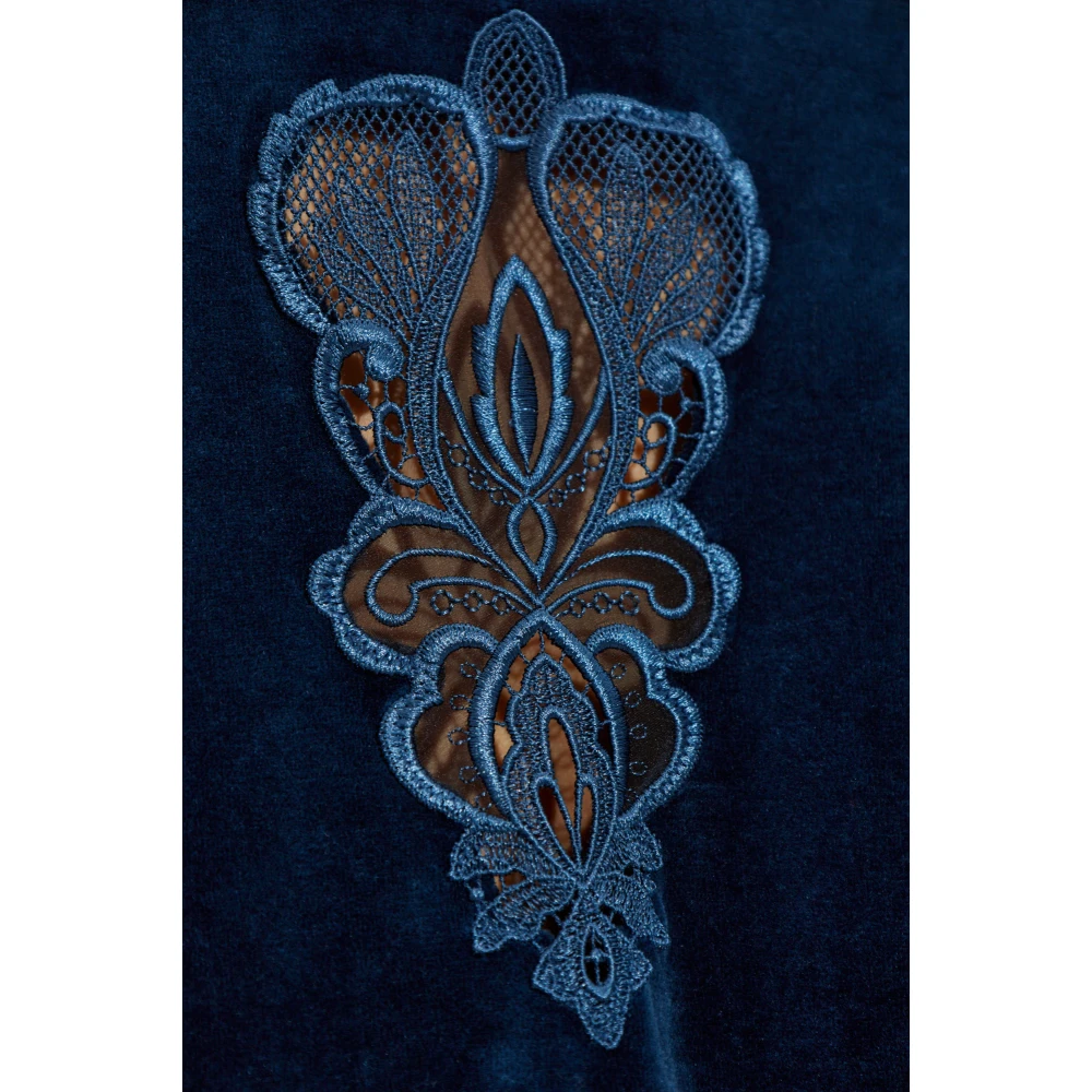 Hanro Pyjama Top Blue Dames