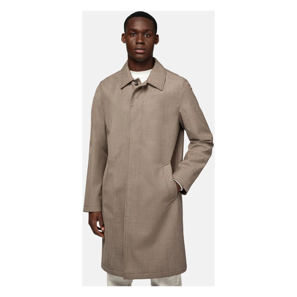 Boggi Milano Peacoat van technische wol Blue Heren