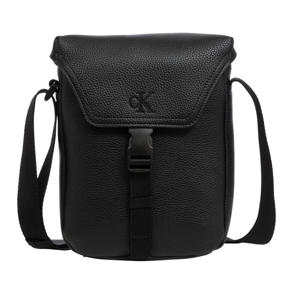 Calvin Klein Jeans Stilig Crossbody-väska med Justerbar Rem Black, Herr