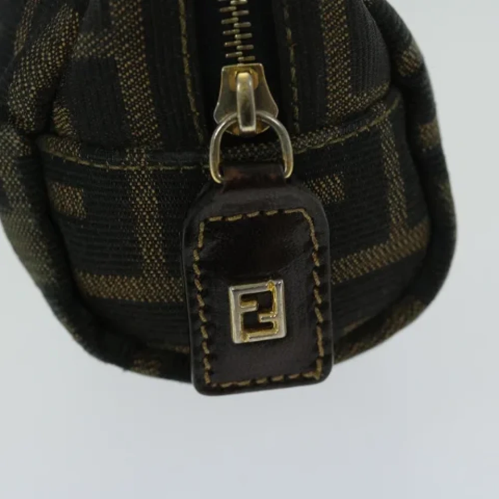 Fendi Vintage Pre-owned Canvas pouches Brown Dames