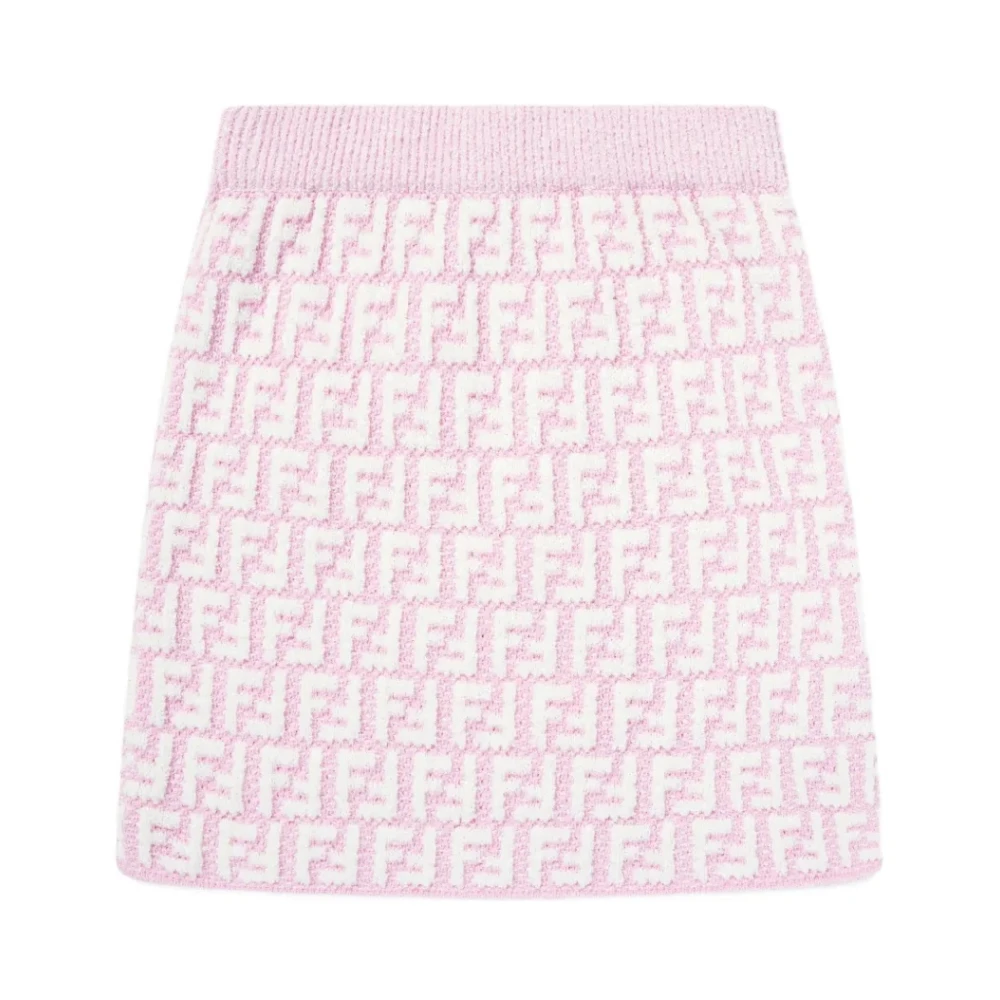 Fendi Girls Purple Ff Knit Mini Skirt - Kids Skirts - 12 Y - Kids
