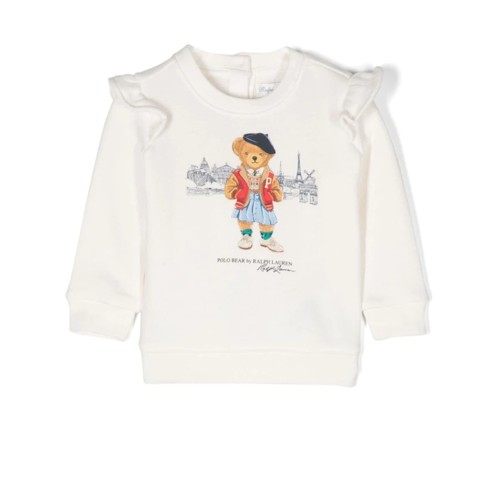 Polo Ralph Lauren Teddy Bear Sweater Vit Bomull Jersey White, Pojke