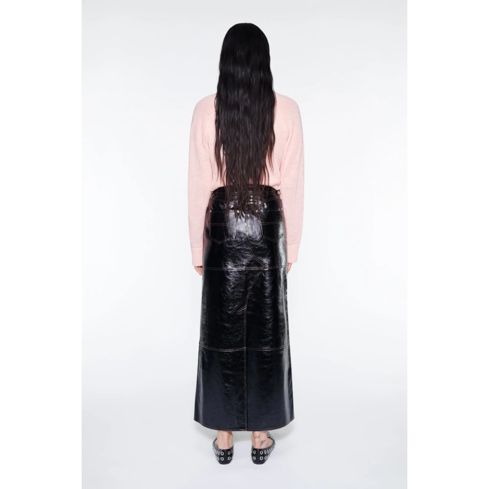 Stand Studio Zwarte Geplooide Rok Black Dames