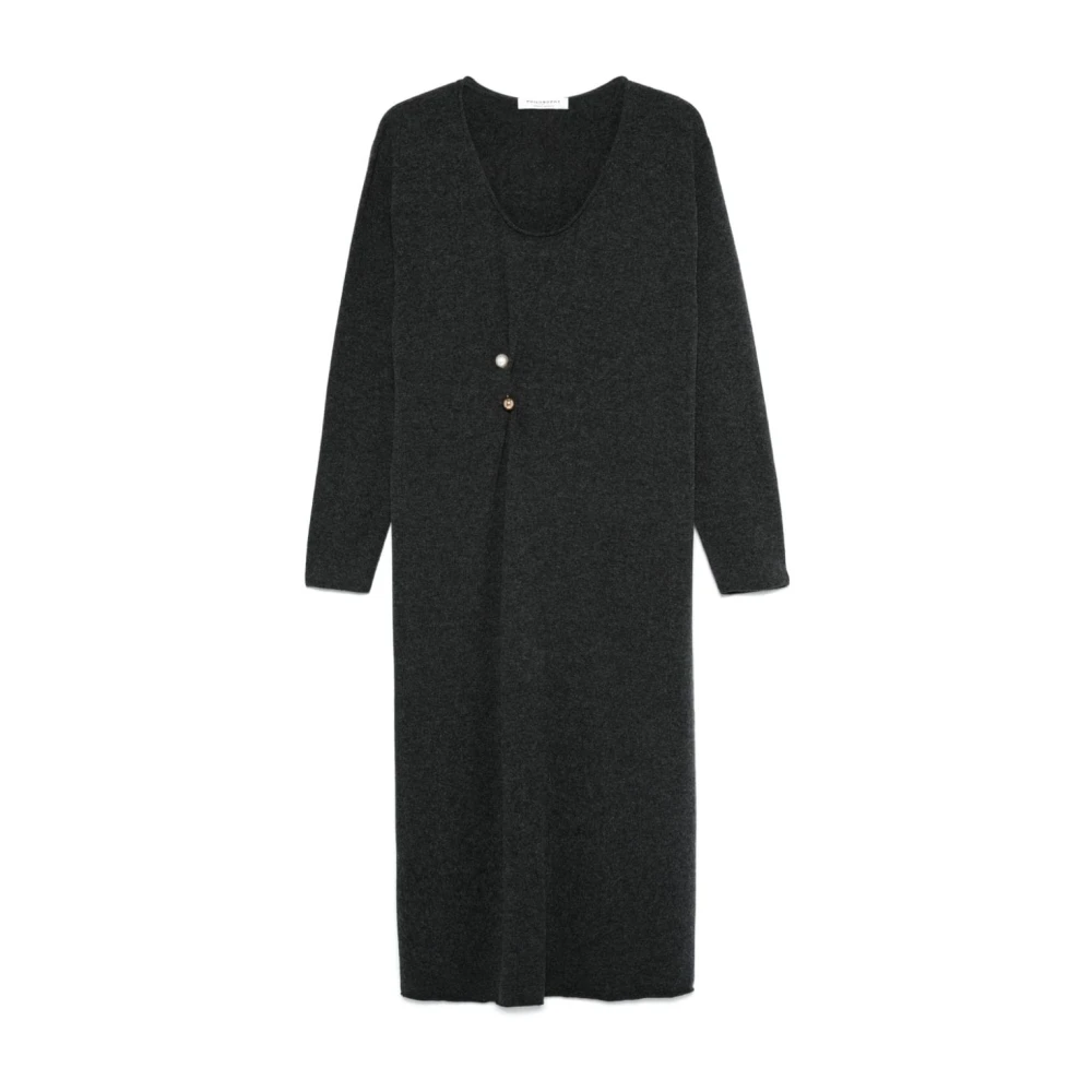 Philosophy di Lorenzo Serafini Grijze Wollen Gebreide Jurk Gray Dames