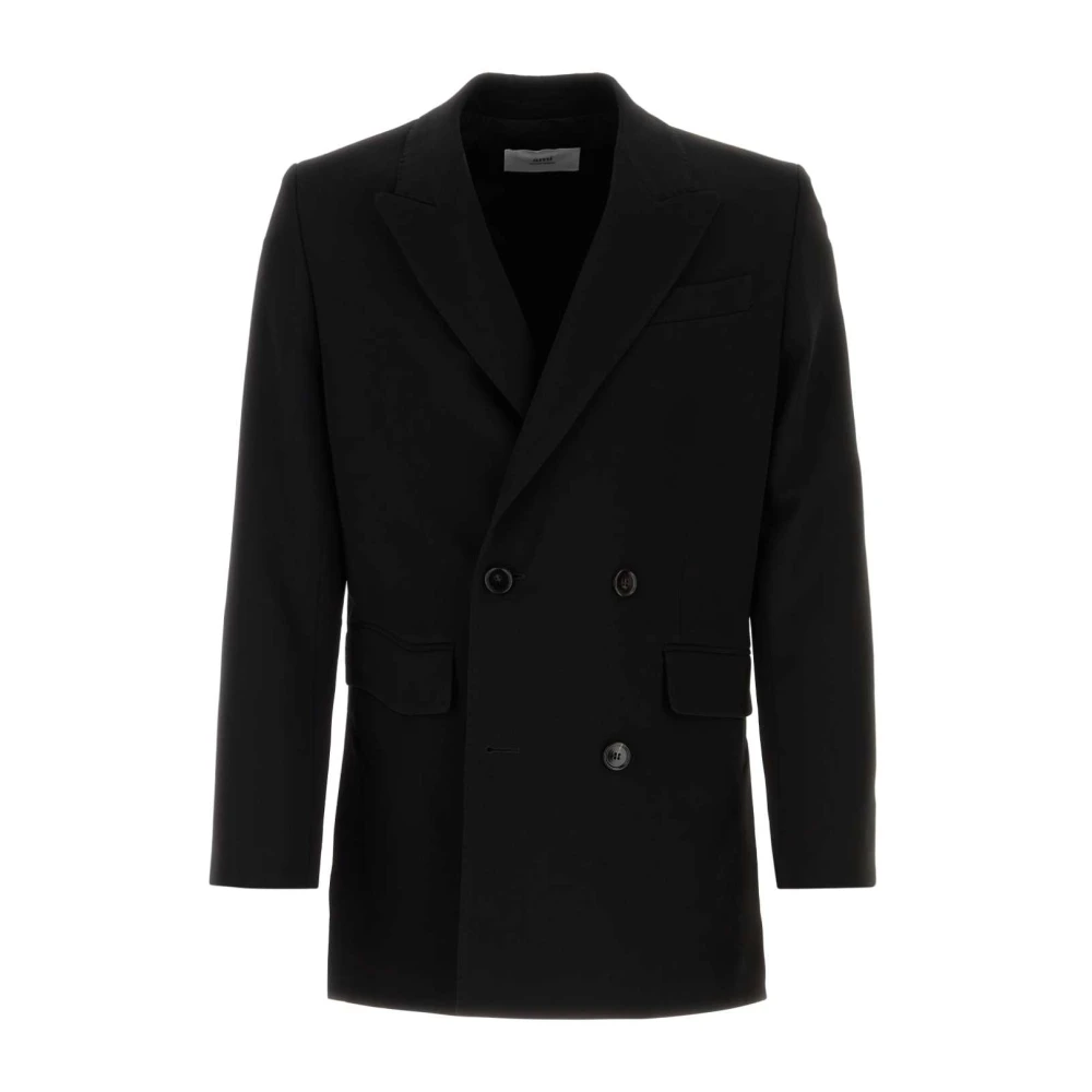 Ami Paris Klassieke Zwarte Wollen Blazer Black Heren