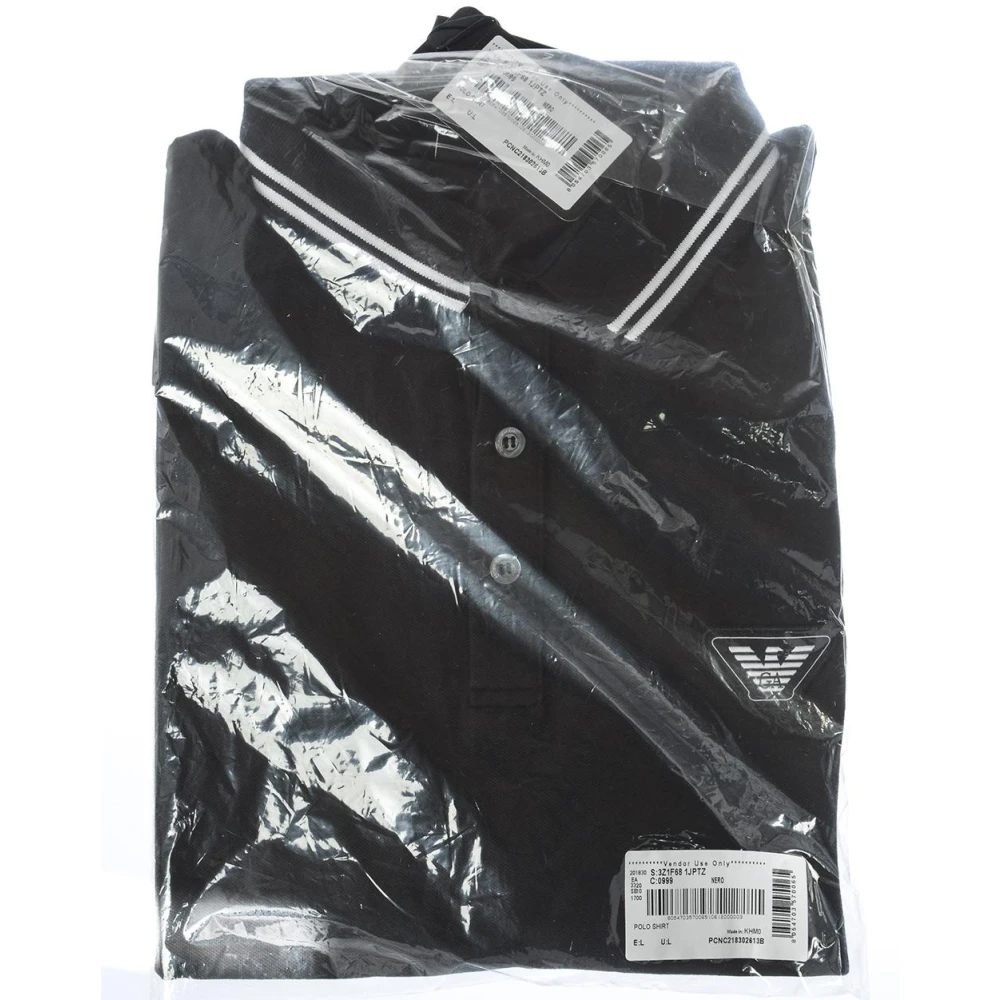 Emporio Armani Klassieke Polo Shirt voor Mannen Black Heren