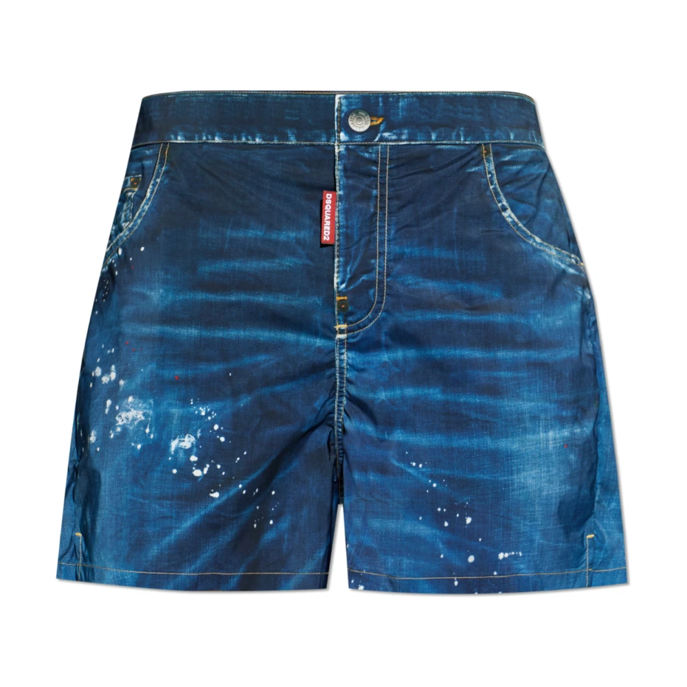 Dsquared2 Men's Blue Swim Shorts - Beachwear - M - Swimwear