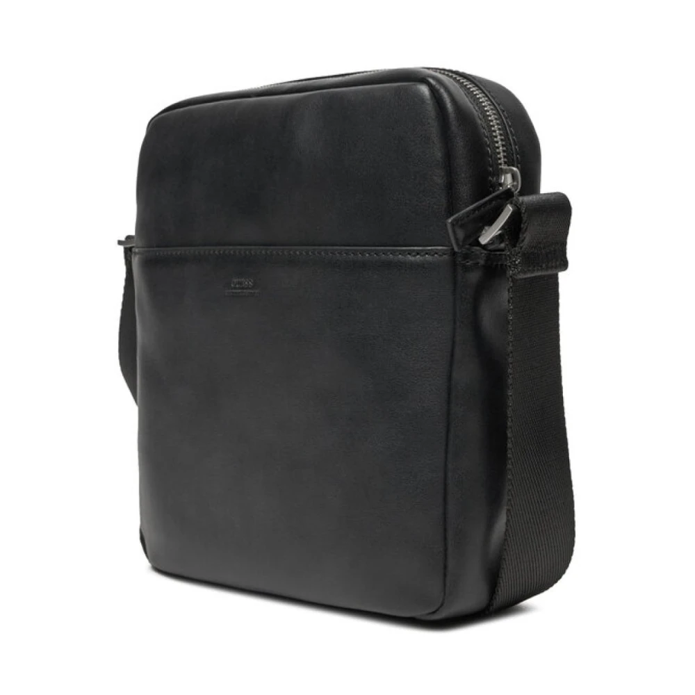 Guess Leren Schoudertas Zwart Black Heren