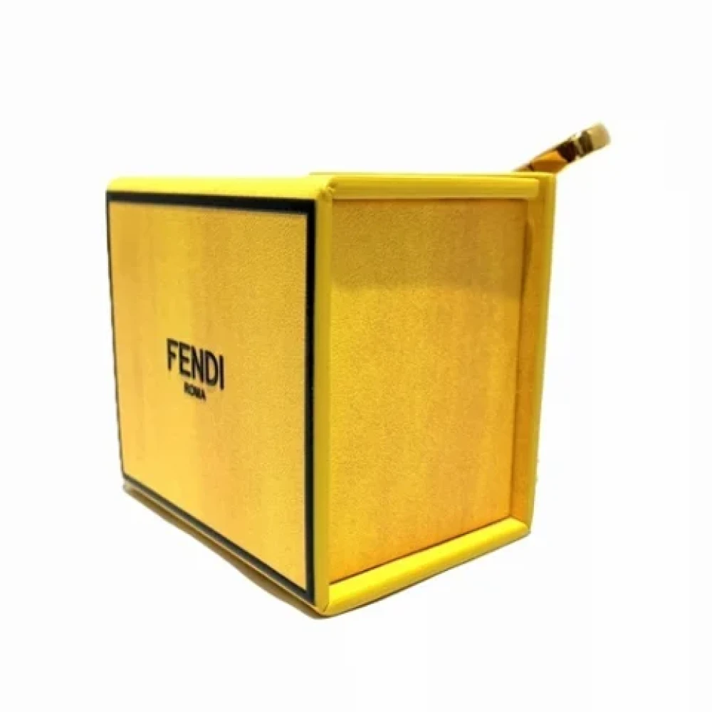 Fendi Vintage Pre-owned Leather key-holders Yellow Dames