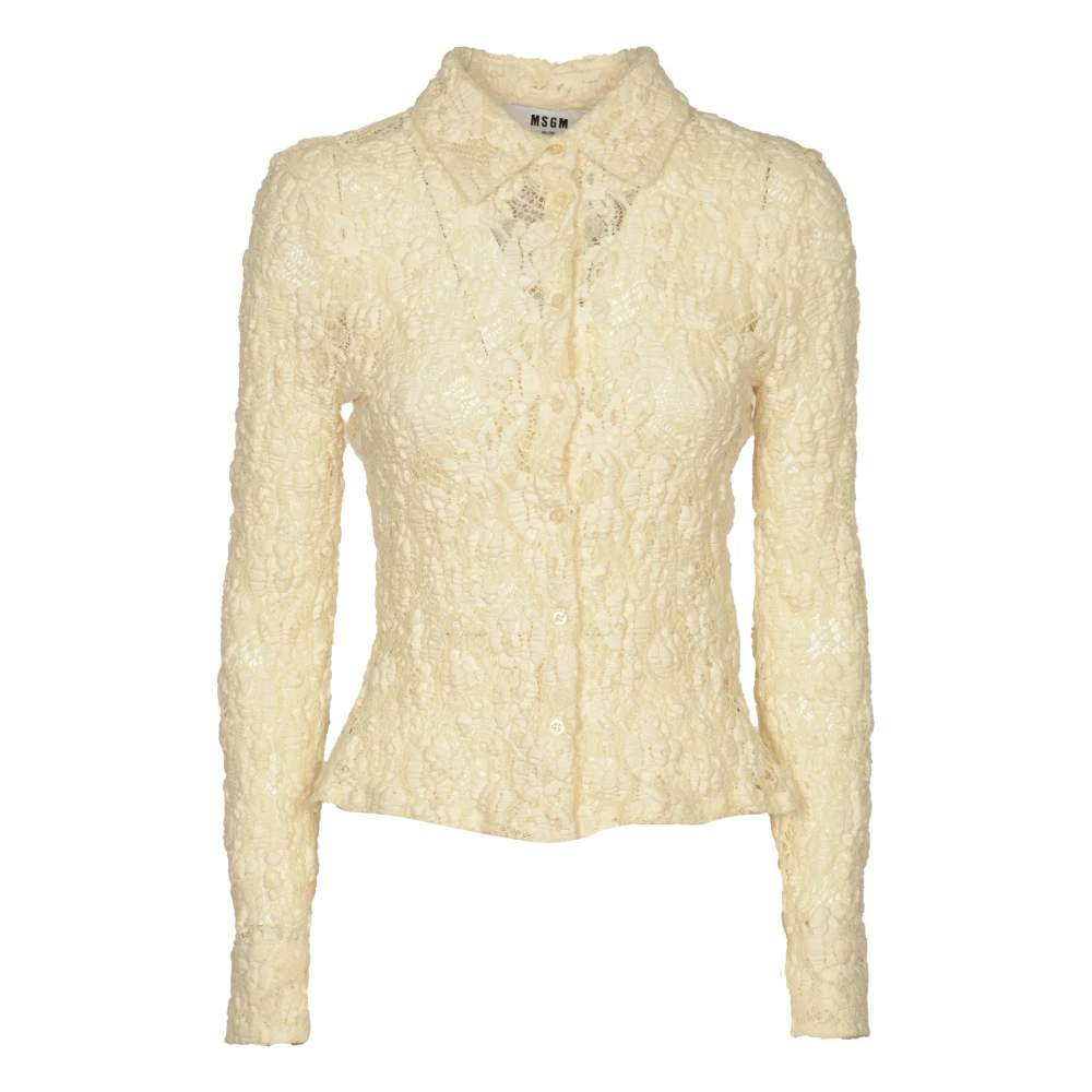 Msgm Beige Herenshirt Beige Dames