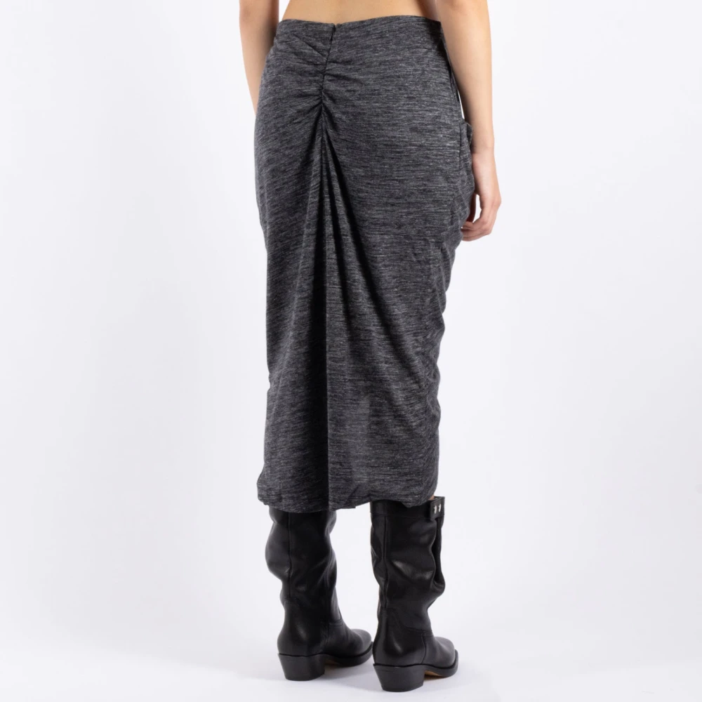 Isabel Marant Étoile Grijze Midi Rok Stijlvolle Update Gray Dames