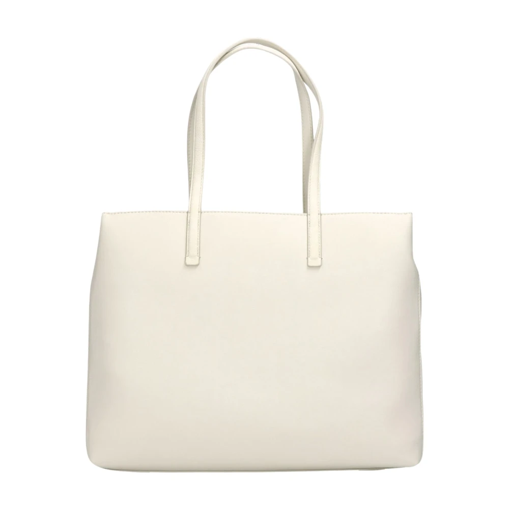 Calvin Klein Witte Nubuck Shopping Tas White Dames