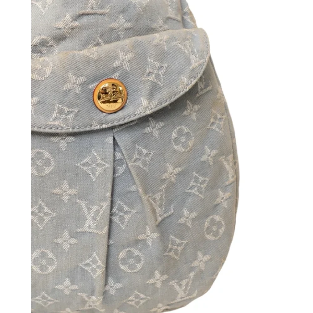 Louis Vuitton Vintage Pre-owned Denim handbags Gray Dames