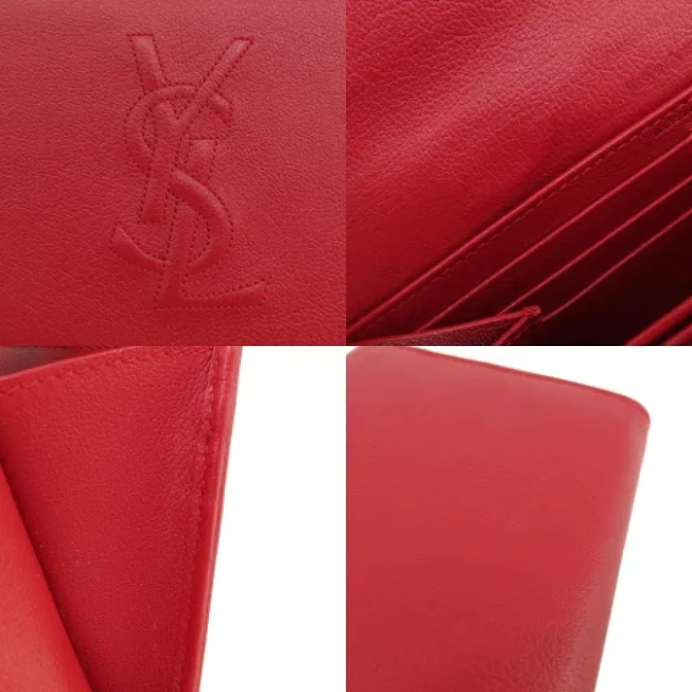 Saint Laurent Vintage Pre-owned Leather wallets Red Dames