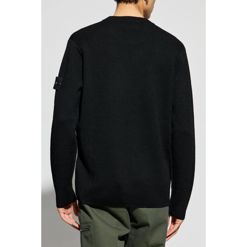 Stone Island Wollen trui Black Heren
