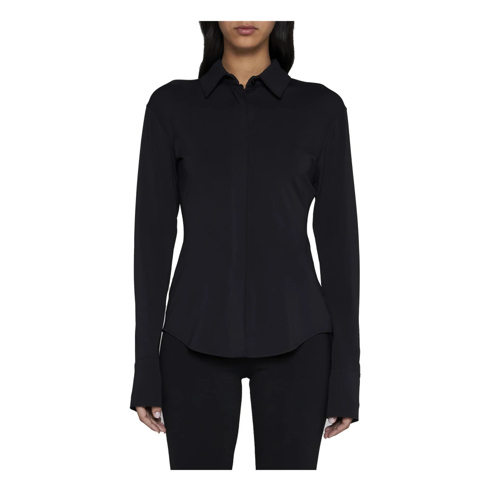 The Attico Zwarte Elton Shirt Black Dames